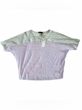 BCBG Maxazria NWT ($148) Colorblock Dolman Blouse Top Womens XSmall Pastel Silk